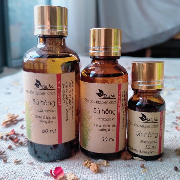 Tinh Dầu Sả Hoa Hồng (Palmarosa) - Tinh Dầu Hà Na -Dùng khử mùi không khí, xông mặt, pha nước hoa