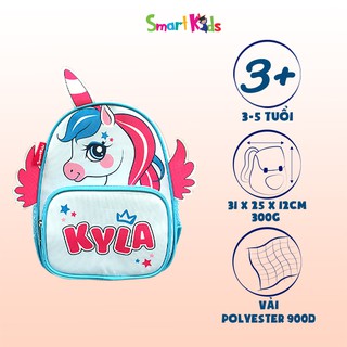 Balo mẫu giáo Smartkids Safari-Kyla B-004 Xanh nhạt dành cho bé 3-5 tuổi,trẻ mẫu giáo,đáng yêu,dễ thương