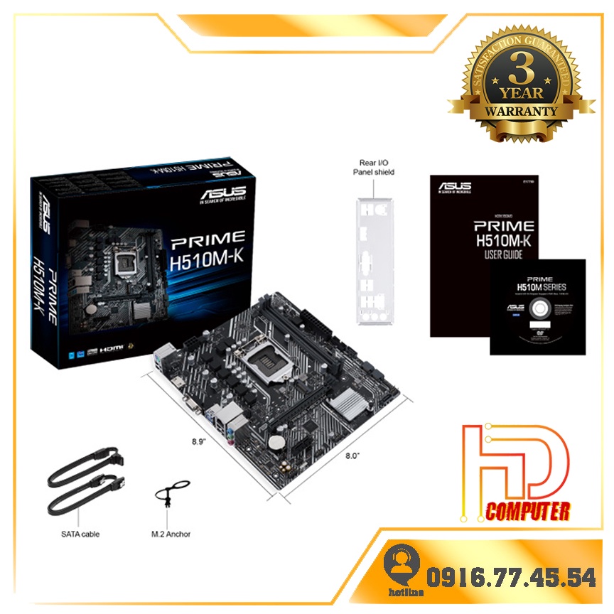 Mainboard ASUS PRIME H510M-K (Intel H510, Socket 1200, m-ATX, 2 khe Ram ...