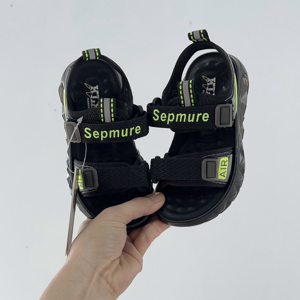 sandal bé trai dép quai hậu cho bé đi học đi chơi có size đại khâu đế nội địa siêu bền quai dán tùy chỉnh 6607