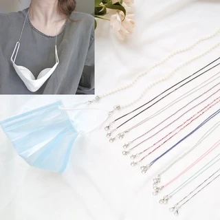  HANDMADE Dây Đeo Khẩu Trang Chống Trượt Hình Mặt Cười Đính Hạt Nhiều Màu