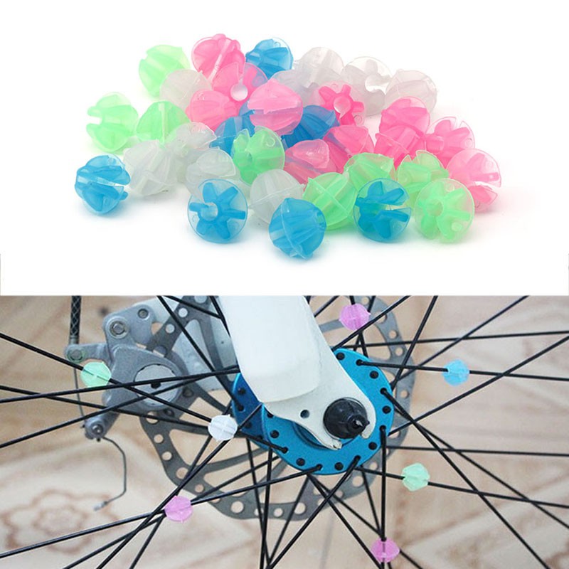 Bộ 36 Hạt Nhựa Phát Sáng Gắn Căm Xe Đạp