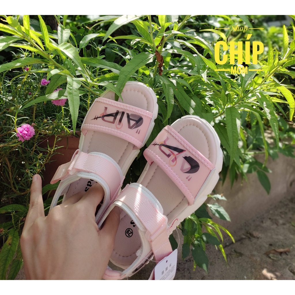 xăng đan bé trai dép quai hậu cho bé ái siêu nhẹ mềm êm chân cá tính QCCC full hộp trắng đen từ 3 tuổi B2021 ( có video)