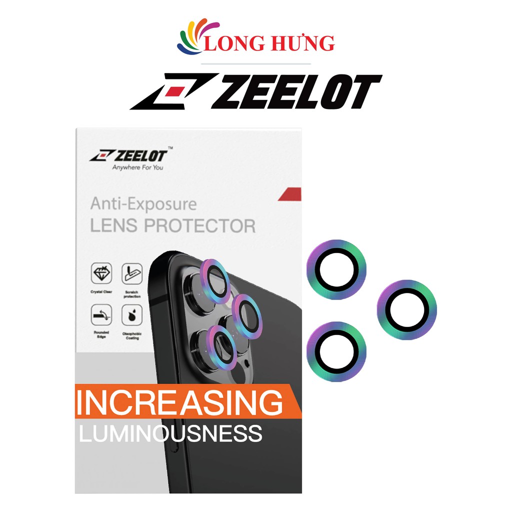 Dán Camera cường lực viền màu chống va đập Zeelot iPhone 12 Pro/12 Pro Max - Hàng chính hãng