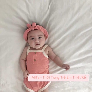 [TẶNG BĂNG ĐÔ] Bodysuit cho bé ❤️ đồ liền thân phong cách Hàn quốc - bộ 2 dây bé gái - Thời trang trẻ em