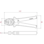 Kìm bấm cos 7 inch 1.25-2-3.5-5.5 Tsunoda Nhật Bản - Kìm bấm cos đa năng - Kìm bấm cos loại tốt -Kìm bấm đầu cos — ảnh 3
