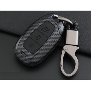 Ốp chìa khoá carbon xe Hyundai Santafe 2016-2023 - tặng kèm móc chìa khoá