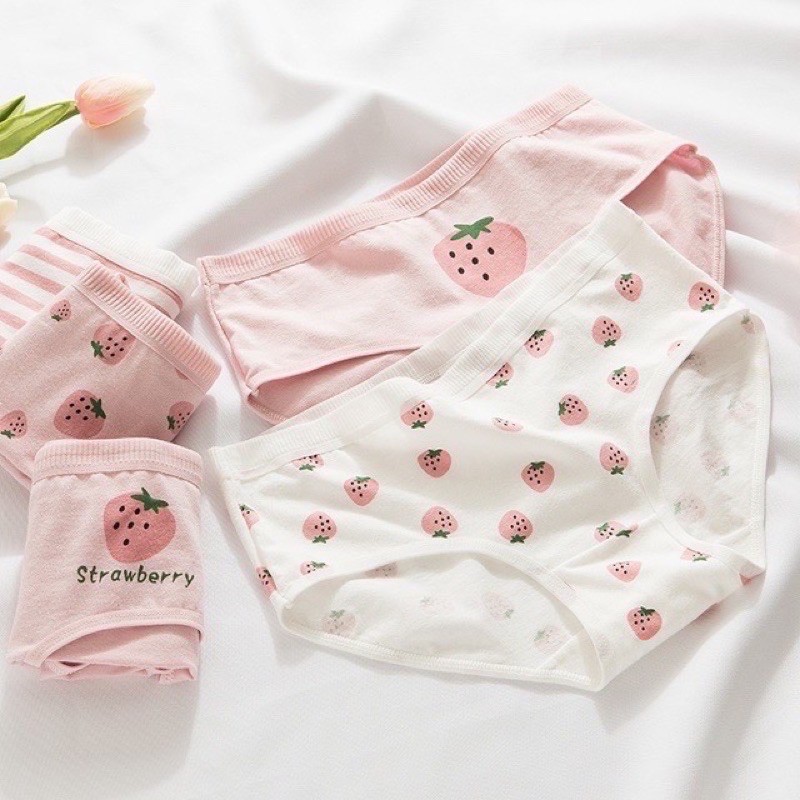 COMBO 10 QUẦN LÓT COTTON HOA QUẢ