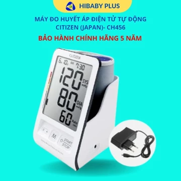 Máy đo huyết áp điện tử bắp tay Citizen CH456 Nhật Bản loại tốt nhất, tặng kèm adapter. (vượt trội hơn omron hem 7121)