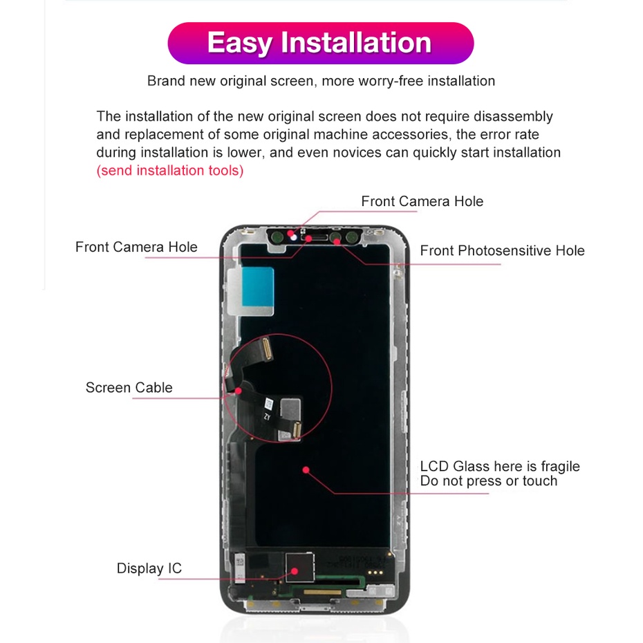 Màn Hình Cho iPhone X XR XS 11 12 13 14 15 16 Pro Max Mini Plus LCD Với 3D Bộ Số Hóa Màn Hình Cảm Ứng Lắp Ráp Thay Thế Hỗ Trợ Face ID | BigBuy360 - bigbuy360.vn