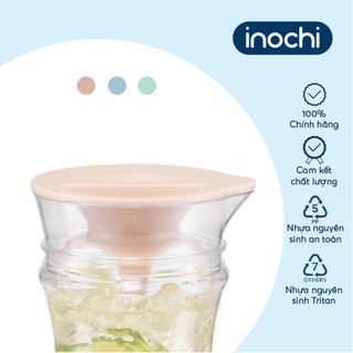 Bình nước Inochi - Yama 1.2L, 1.3L thân Trắng trong + nắp Xanh nhạt/Xanh trà/Hồng đậm