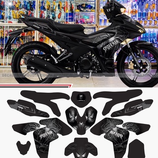 Tem trùm exciter 155 spiderman đen nhám