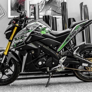 Tem trùm TFX yamaha đen họa tiết xanh lá - Độ dán team trùm decal xe máy  - Team trùm decal rẻ đẹp và chất đen họa tiết