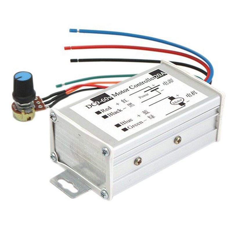 💖Bộ Điều Khiển Tốc Độ Động Cơ dc9v 12v 24v 48v 60v 20a pwm 0-1200w