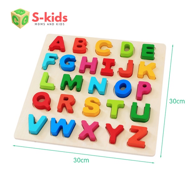 Ảnh Đồ chơi gỗ S-kids, Bảng chữ cái gỗ nổi Tiếng Anh, Đồ Chơi Trẻ em thông minh 4