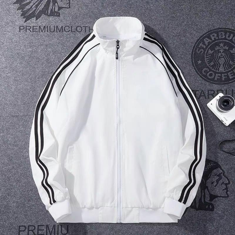 Áo Khoác Dù Nam Nữ 2 Lớp Không Nón Chạy Sọc Cánh Tay Siêu Đẹp(Có Sẵn) |  Shopee Việt Nam