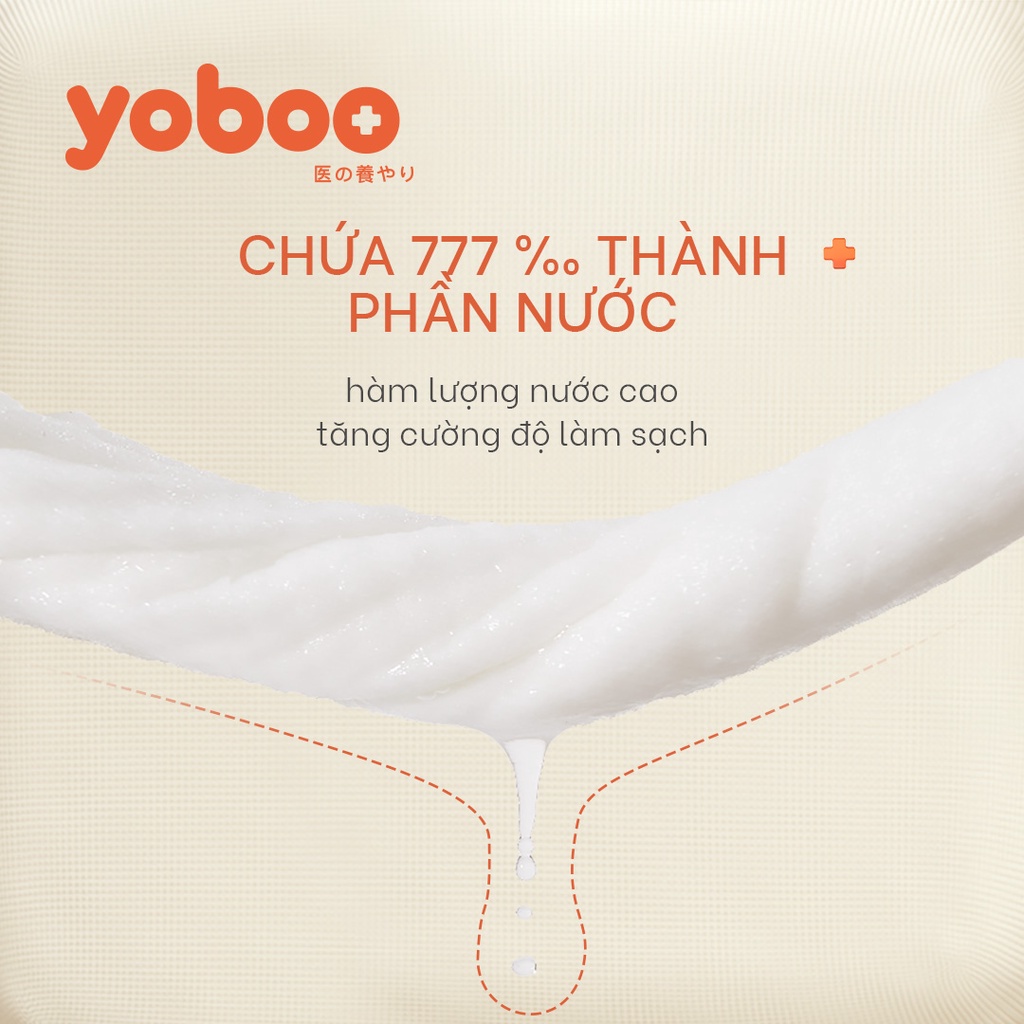 Mô tả Khăn giấy ướt Yoboo YB-0078 dịu nhẹ không chất bảo quản gói 10 tờ - Hàng chính hãng - 5
