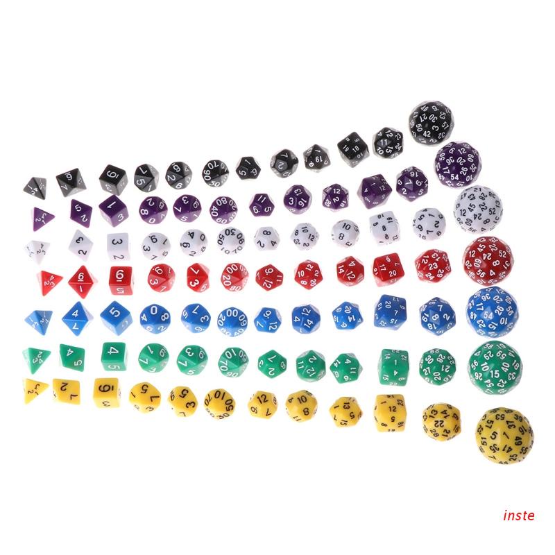 Set 12 xúc xắc đa diện D4 D6 D8 D10 D12 D20 D24 D30 D60