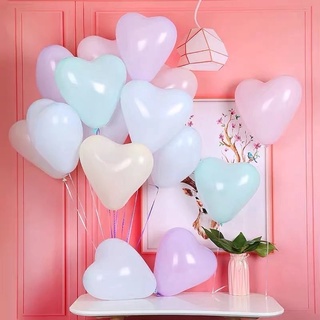 20 Bong bóng cao su hình trái tim nhiều màu trang trí tiệc