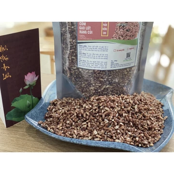 Cốm Gạo Lứt Rang Muối (200gr) - Gạo Lứt Rang Củi - Không chiên - Giảm Cân