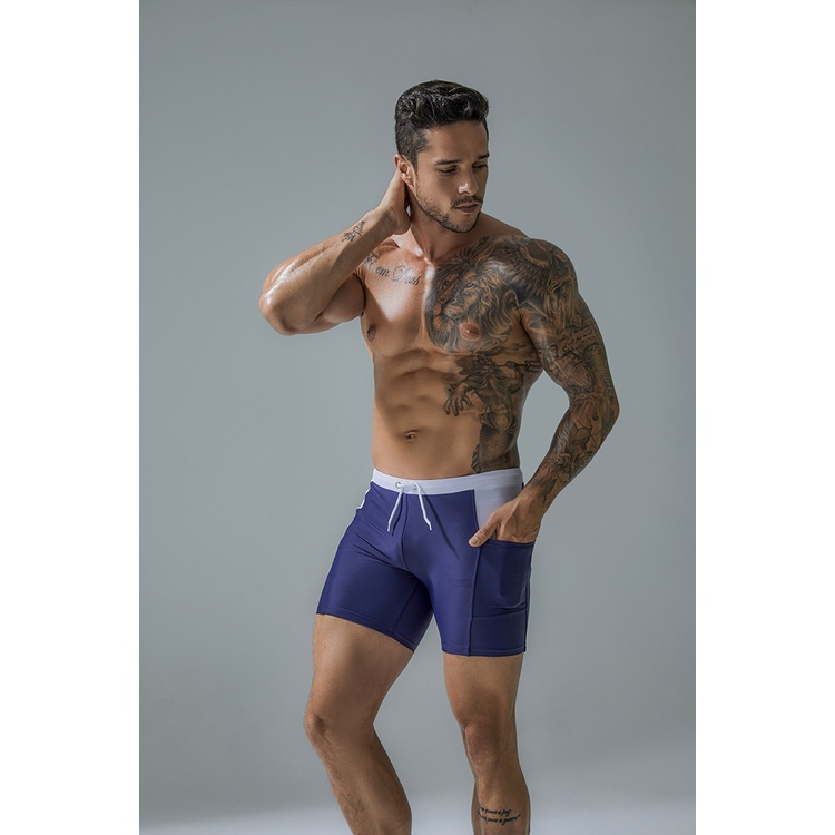 Ảnh Quần Bơi Nam Tặng Kèm Nón Bơi | Quần Bơi Boxer Có Túi | Chất Liệu Superfine Polyester Thoáng Khí | Cleacco QBCT – Boro S 4