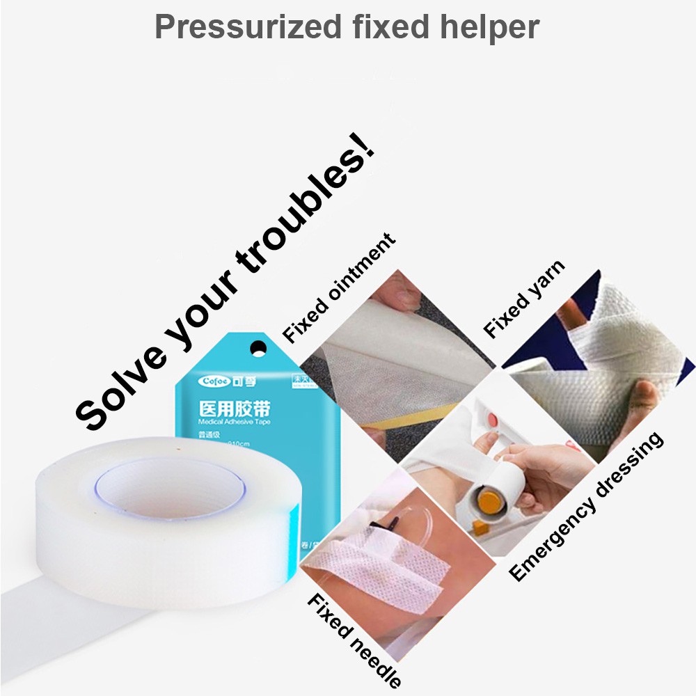 Ảnh Băng Keo Dán Y Tế Cofoe Bằng Vải Không Dệt PE Giúp Băng Bó Vết Thương Kích Thước 1.25cm*910cm 1