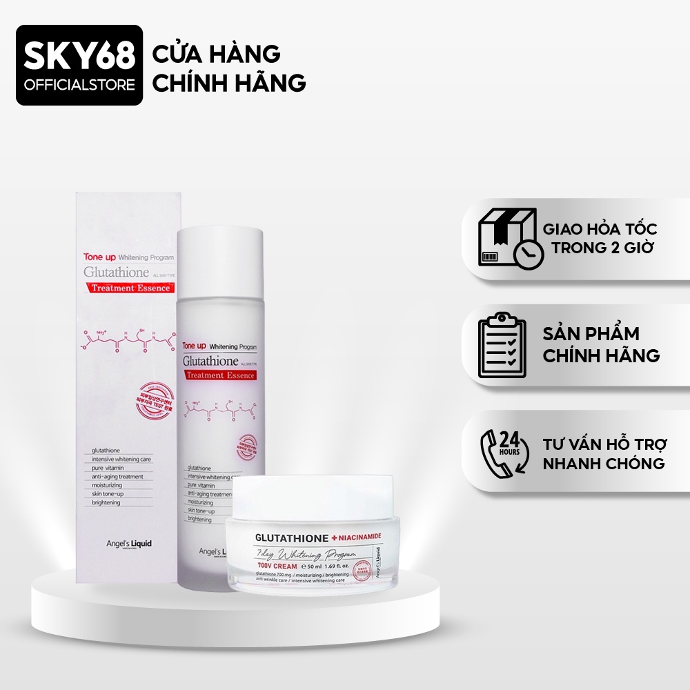 toner glutathione 700 Angel's Liquid 7 Day Whitening Program V-Cream 30ml K-Beauty APLB Glutathione Niacinamide Facial Toner is a moisturizing and revitalizing toner formulated to deliver deep hydration Toner Dng Angel's Liquid 7