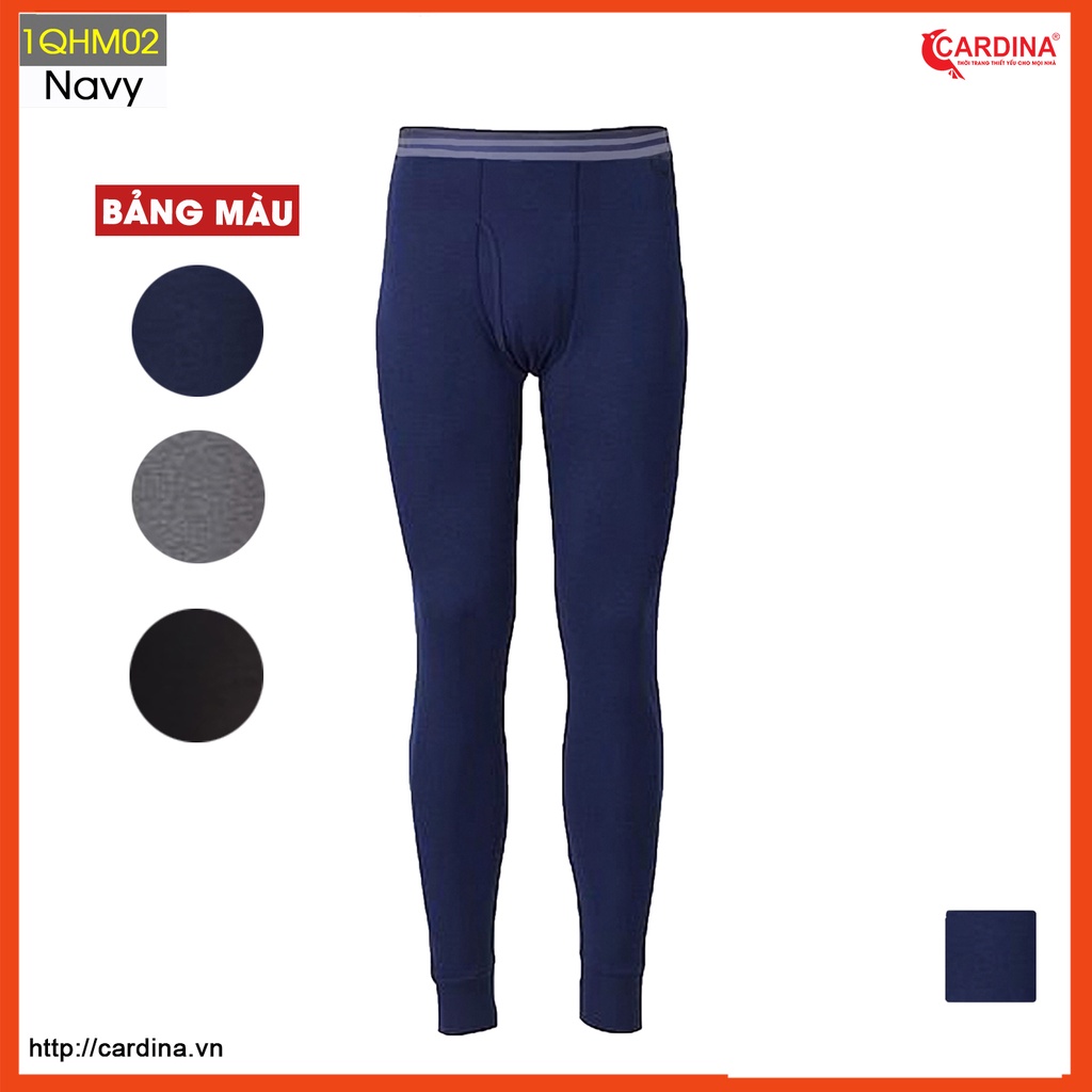 Quần giữ nhiệt nam CARDINA chất liệu cotton cao cấp công nghệ Heattech Nhật Bản 1QHM.