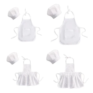 Tạp dề trẻ em Yoo Mũ đầu bếp trẻ em Mẫu giáo Nhà bếp Tranh nướng bánh Nấu ăn