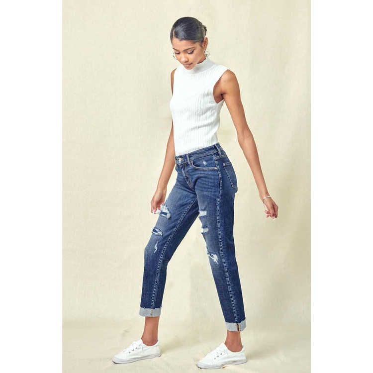 Quần jean dáng boyfriend Kancan dư xịn (50-80kg)