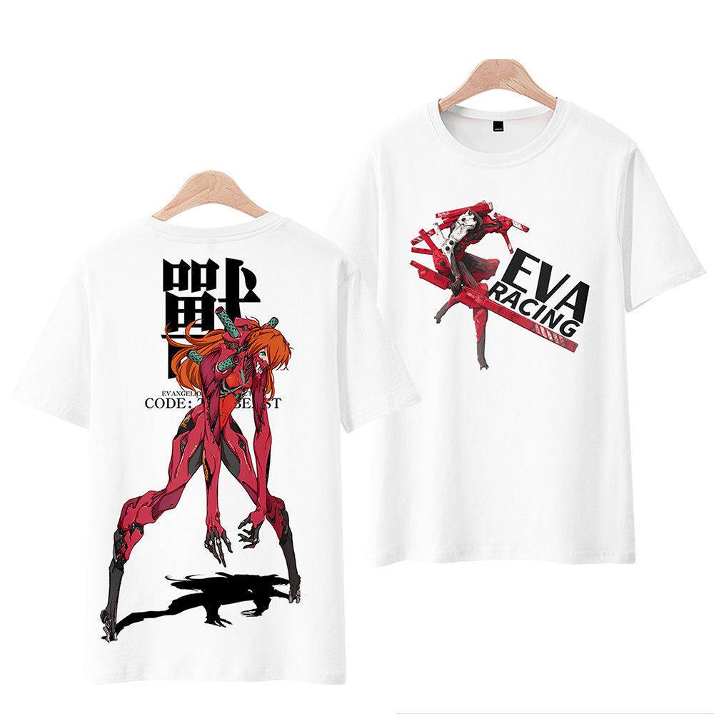 Áo thun cosplay EVA Evangelion YB1, tay ngắn, dáng rộng, thời trang, đa size