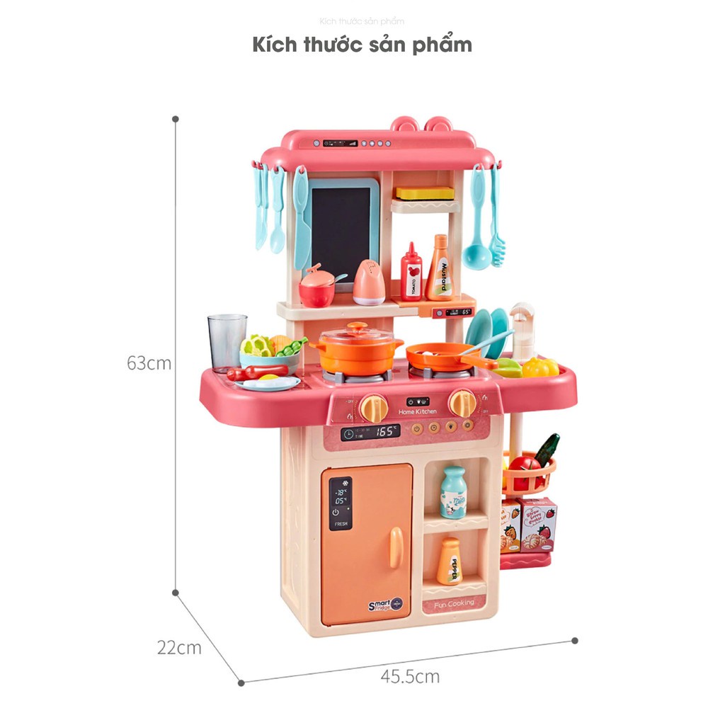 Ảnh Bộ đồ chơi nhà bếp có vòi nước cho trẻ em 2 đến 6 tuổi, 36 chi tiết mô phỏng đồ dùng nhà bếp nấu ăn Toyshouse 889-169 2