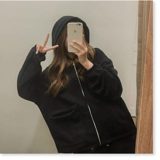 ÁO KHOÁC NỮ CÓ DÂY KÉO VÃI NỈ FORM RỘNG NAM LEE STORE