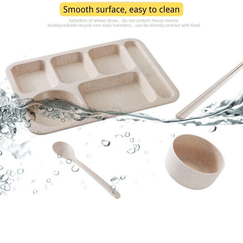 Bộ 4 Đĩa Ăn Tối Cách Nhiệt Chống Trầy Cho Người Lớn Trẻ Em