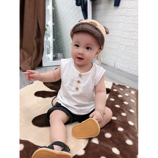 Bộ 3 lỗ cho bé trai chất liệu cotton tàu ( 8- 20kg)