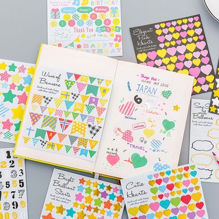 3 Sticker Dán Trang Trí Nhật Ký, Sổ Vở, Sinh Nhật Nguồn Hàng Buôn Sỉ - Thỏ Hồng VPP