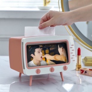 Hộp Đựng Khăn Giấy Hình TIVI  🍒SOKANY.STORE🍒 Kê Để Điện Thoại 2in1 Mẫu Mới