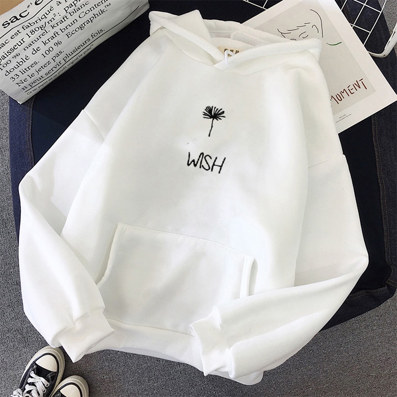Áo Hoodie Unisex HappyFamily Họa Tiết Mặt Cánh Hoa WishChất Cotton 100 Cao Cấp