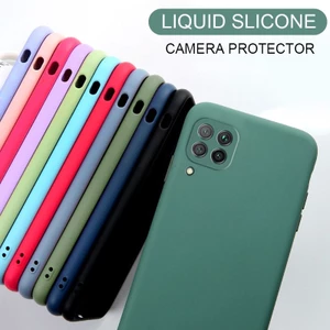 Ốp điện thoại silicon mềm kết hợp sợi micro bảo vệ cho Samsung Galaxy A12 A52 A72 A32 4g 5g F62 M62