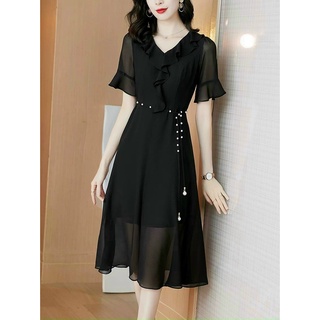 (HCM) Đầm voan chiffon 2 lớp Thời Trang siêu xinh , tôn dáng sành điệu cho các quý cô quý chị em KB FASHION