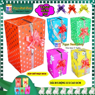 [CAO CẤP] HỘP QUÀ CHỮ NHẬT GIẤY KIẾNG ĐỦ SIZE + TẶNG KÈM NƠ - HỘP GÓI QUÀ GIẤY KIẾNG QUÁ ĐẸP