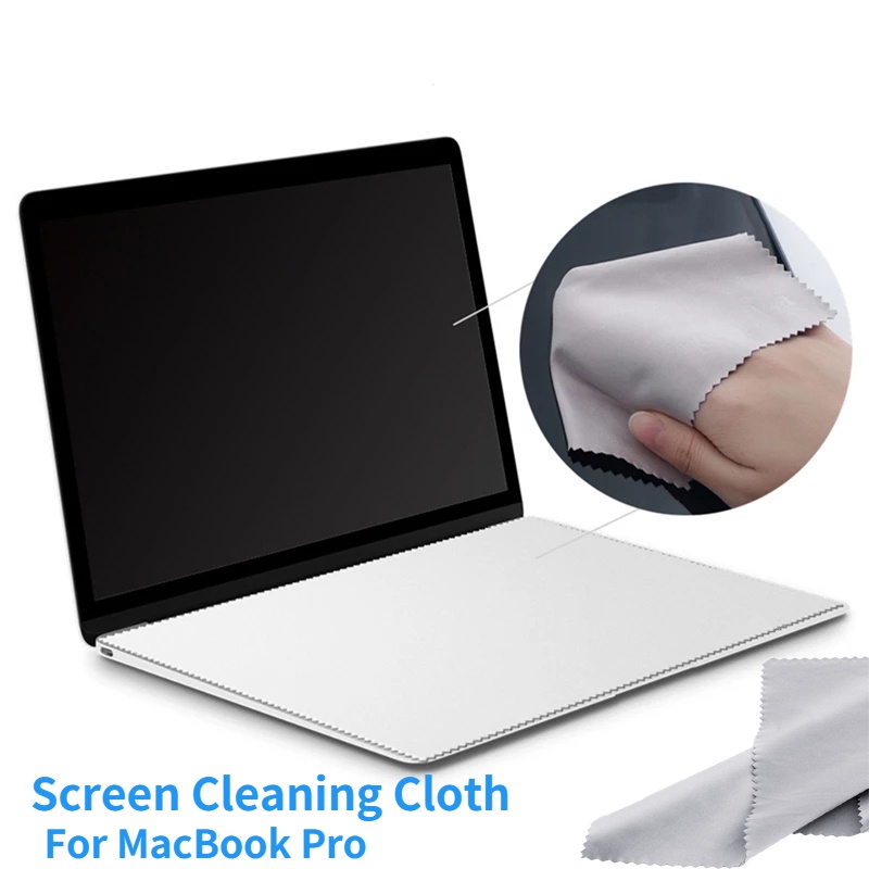 Chiffon de nettoyage anti-poussière en microfibre, couverture de clavier pour ordinateur portable, Kit de nettoyage d'écran d'ordinateur portable pour MacBook Pro, dosettes de 13/15/16 pouces