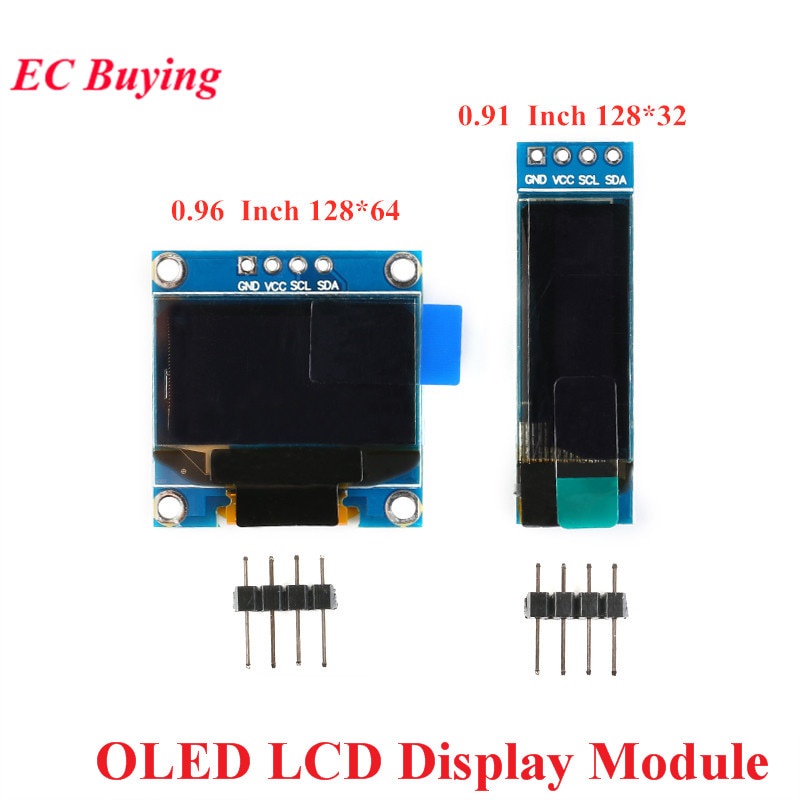 0,91 0,96 Inch I2C IIC Serial White OLED LCD Mô-đun hiển thị 128x32