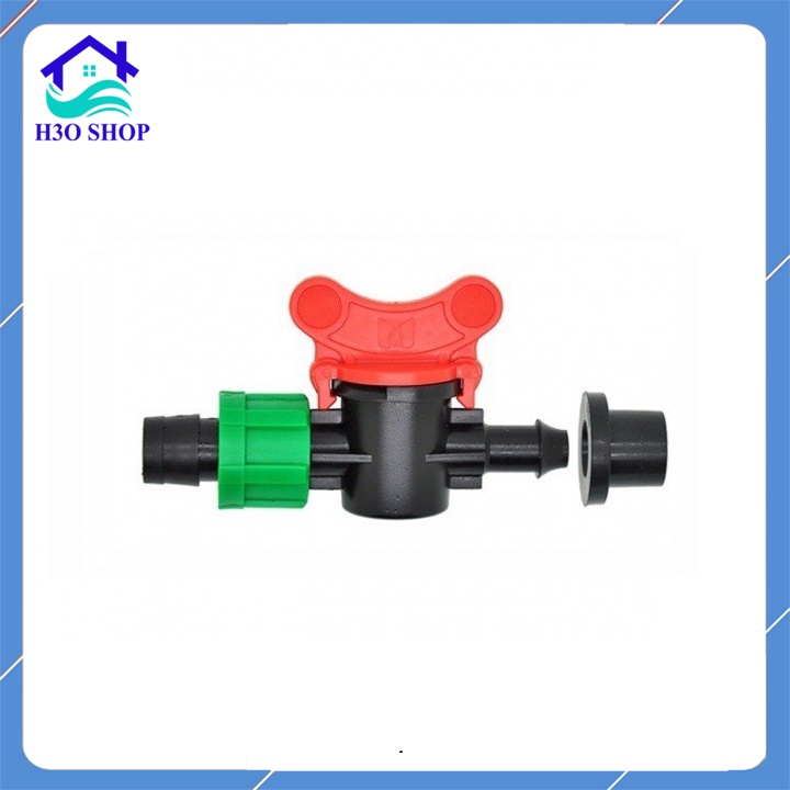 Van khởi thủy khóa ống nhỏ giọt dẹp 16mm kèm ron cao su