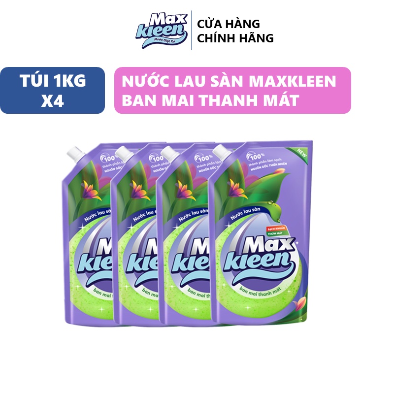 Ảnh Combo 4 Túi Nước Lau Sàn Ban Mai Thanh Mát MaxKleen (1Kg/túi) 2