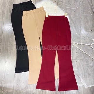 [7 MÀU] Quần Dài Nữ Ống Loe cao cấp CÓ TÚI From Chuẩn Hack Dáng - Quần Cạp Cao Ống Xoè size M L 38-68kg TUEANHSHOP