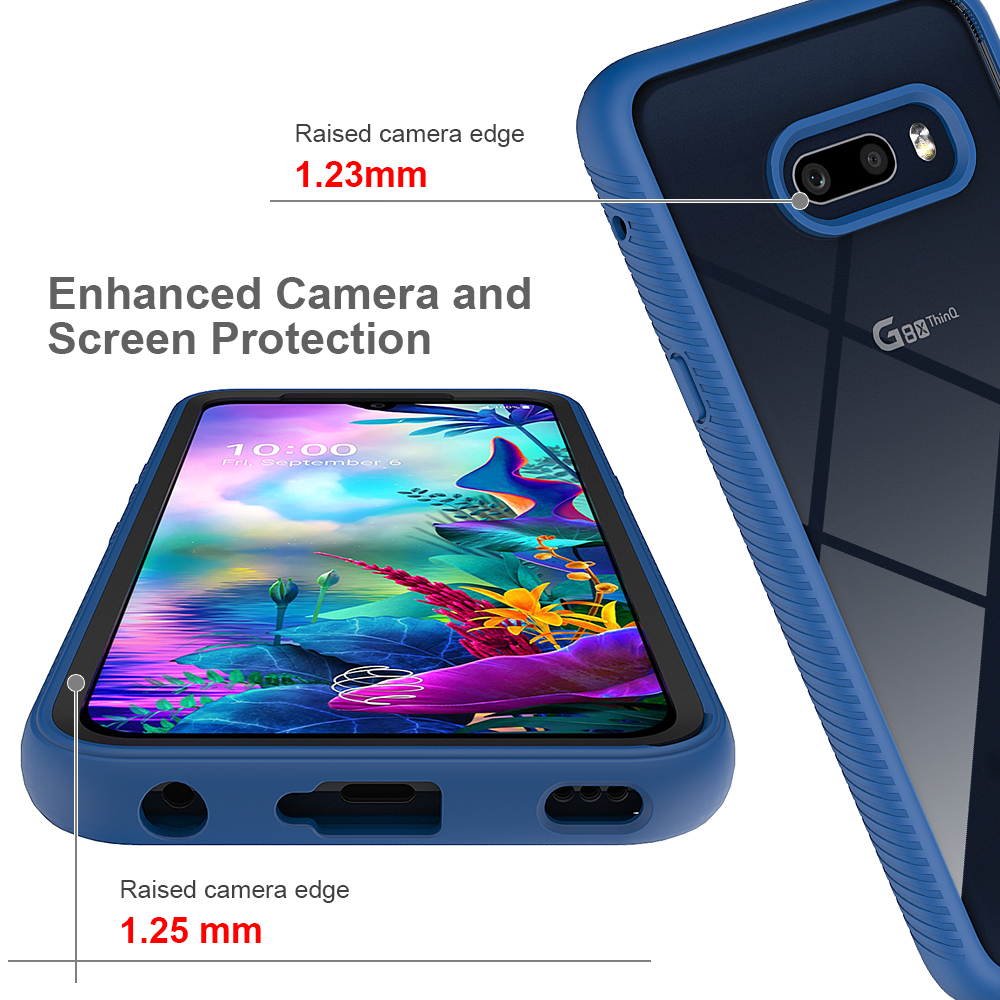 Dành Cho LG G8X ThinQ Full Body Hybrid Chống Trầy Xước Vỏ Bảo Vệ Giáp Chống Sốc