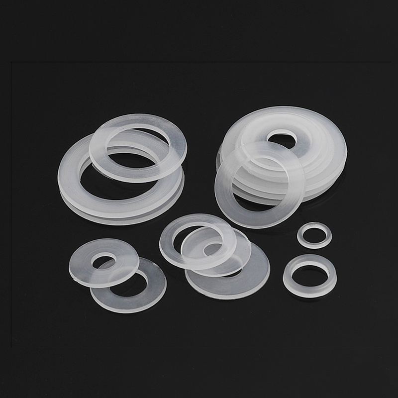 Vòng đệm nylon trắng, máy giặt phẳng nhựa, vòng đệm M3/M3.5/M4/M5/M6/M8/M10