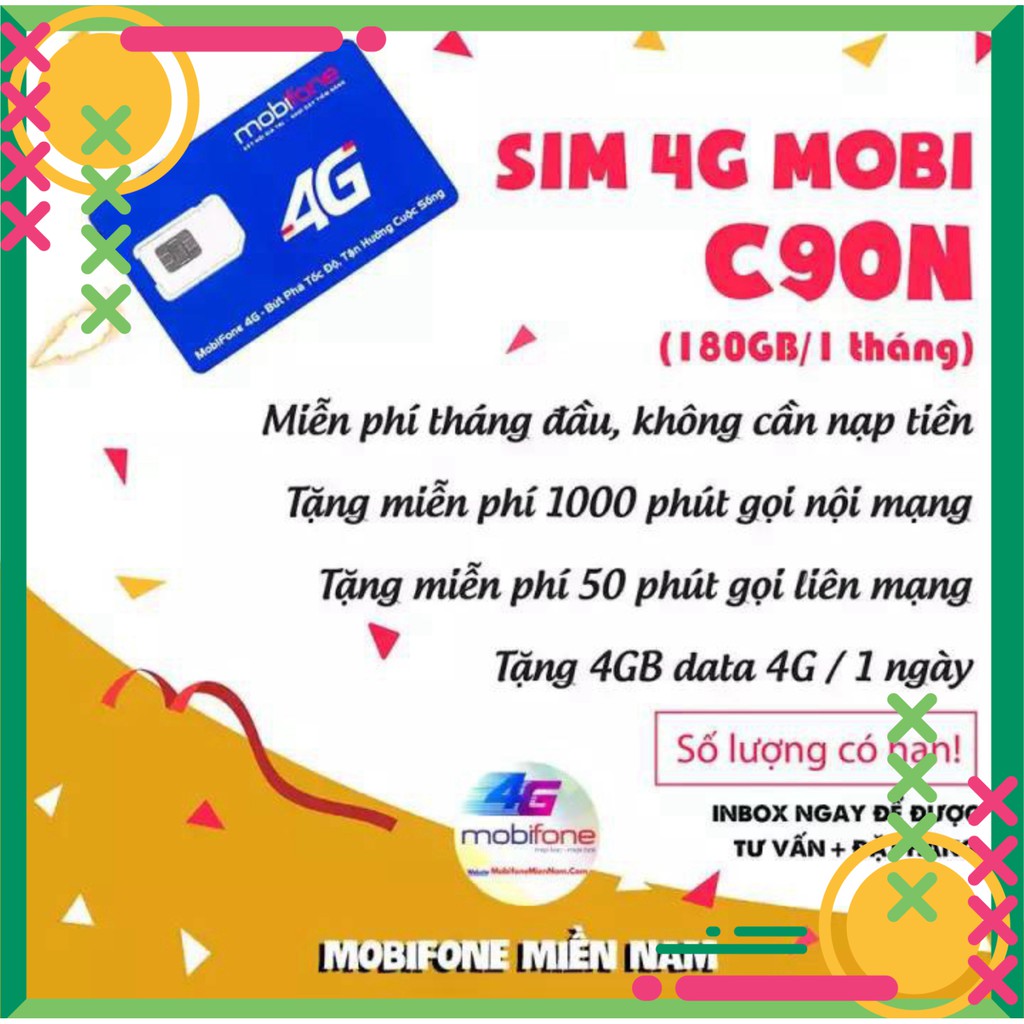 Sim mobifone c90n giá sim đã bao gồm miễn phí tháng đầu VIP | Shopee ...