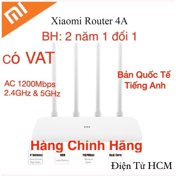 Xiaomi AC 1200Mbps Dualband Bộ Phát Wifi R4AC - Mi Router 4A - Quốc Tế ...